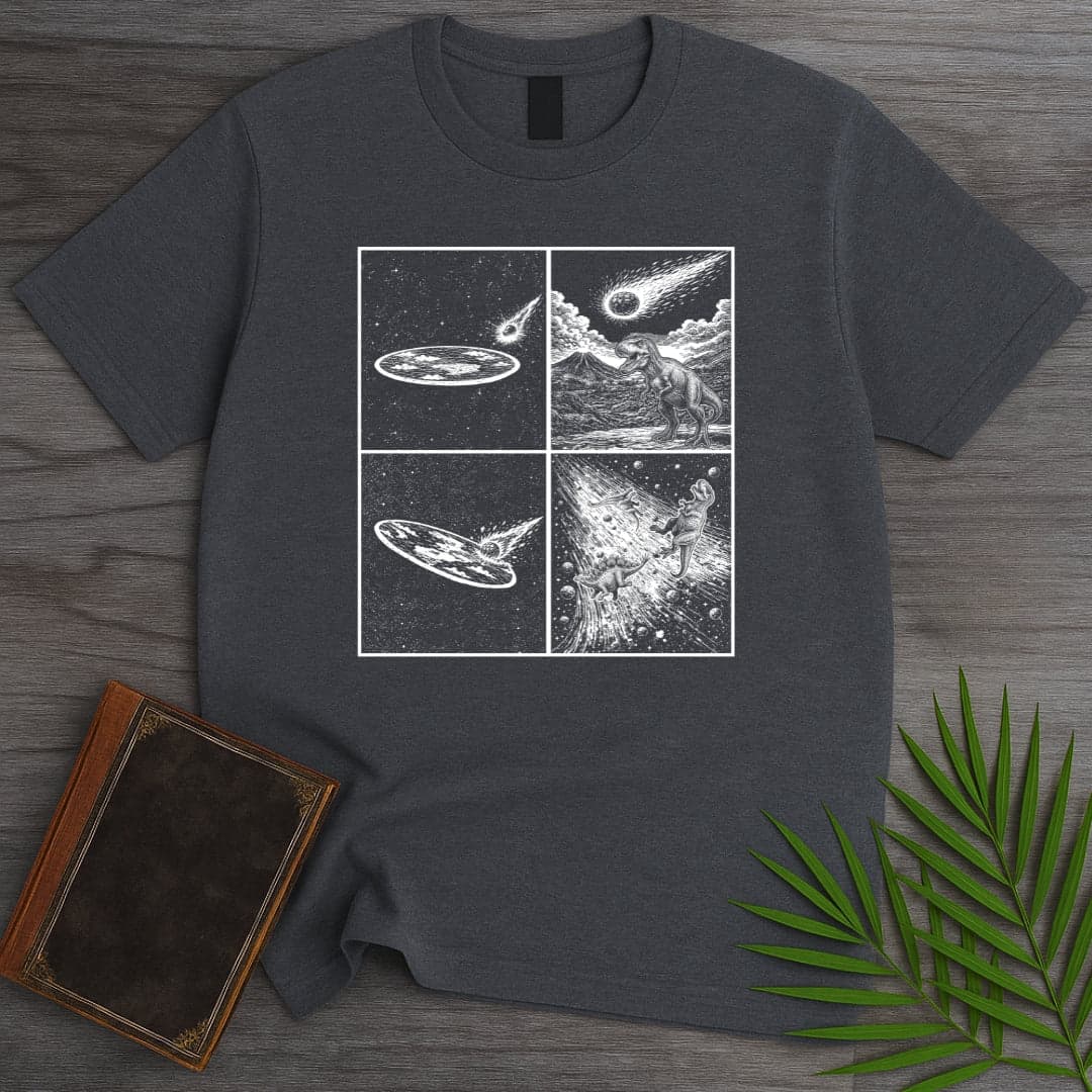 T-Shirt Dark Heather / S Flat Earth Extinction T-Shirt
