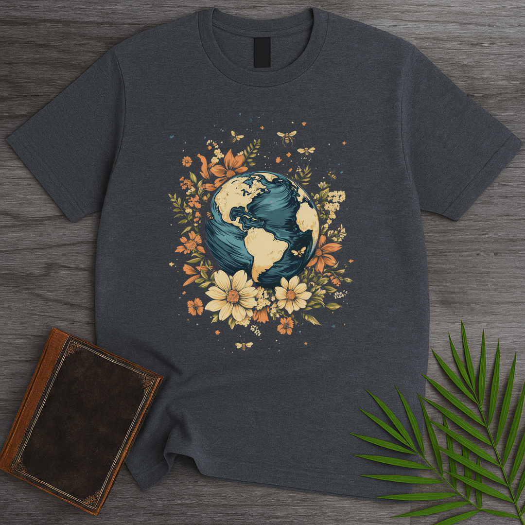 T-Shirt Dark Heather / S Floral Earth Harmony Graphic T-Shirt