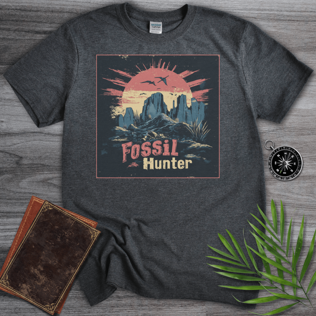 T-Shirt Dark Heather / S Fossil Hunter Paleontology Environment T-Shirt