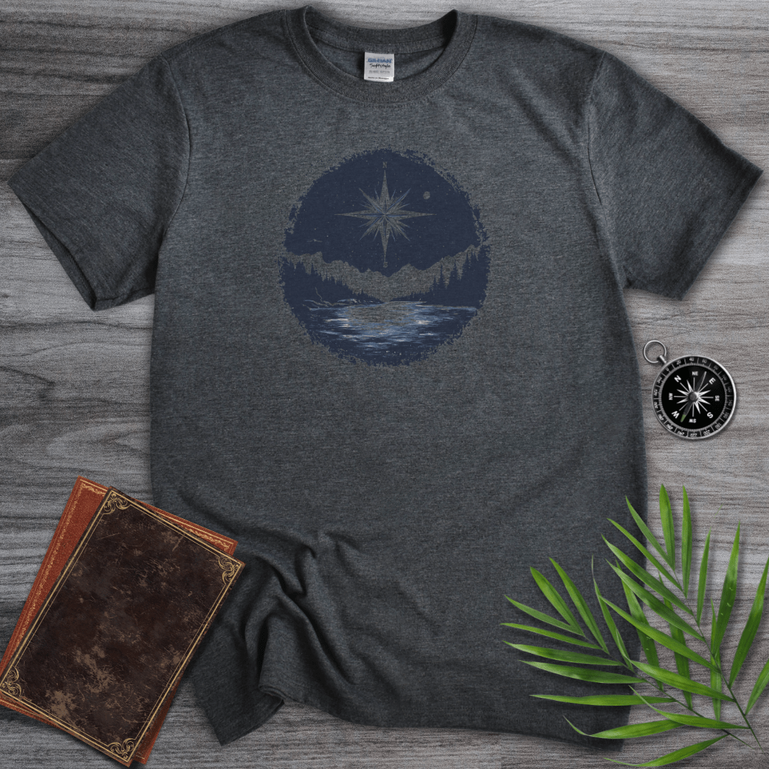 T-Shirt Dark Heather / S Geography: Compass Graphic T-Shirt