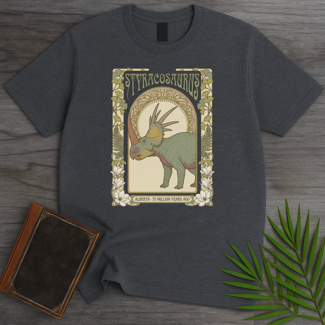 T-Shirt Dark Heather / S Ginkgo Crown Styracosaurus T-Shirt