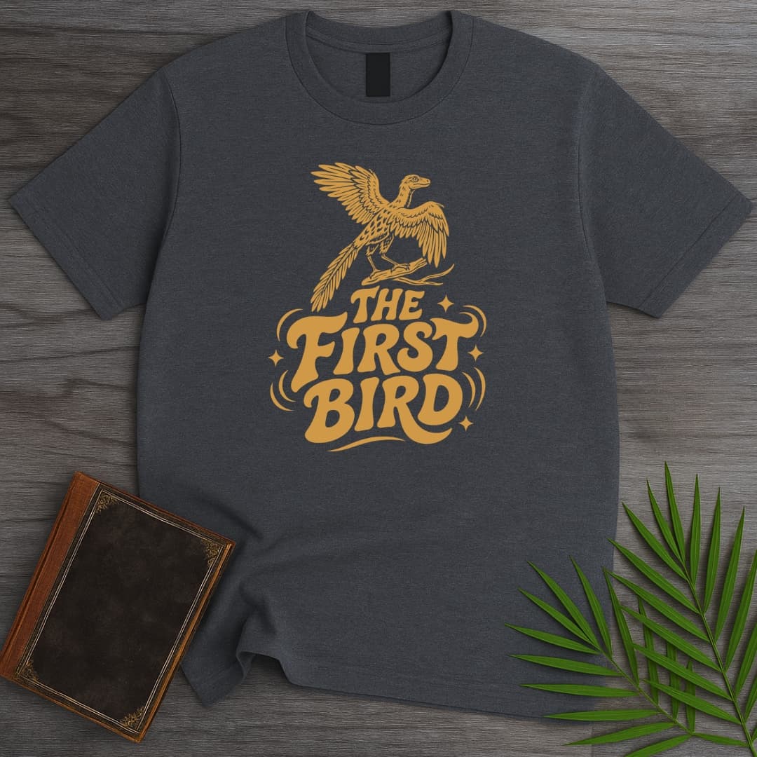 T-Shirt Dark Heather / S Golden Archaeopteryx T-Shirt