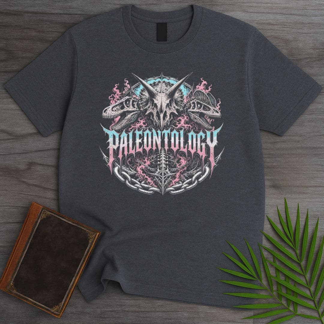 T-Shirt Dark Heather / S Gothic Vintage Paleontology T-Shirt