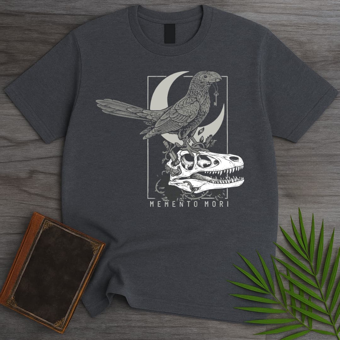 T-Shirt Dark Heather / S Groove-Billed Ani Memento Mori T-Shirt