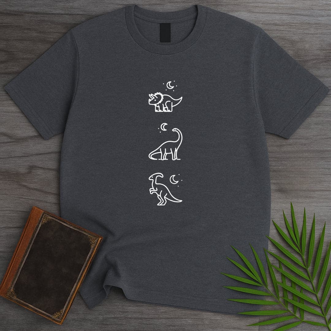 T-Shirt Dark Heather / S Herbivorous Dinosaur Moon T-Shirt