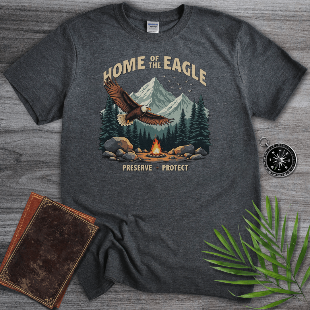 T-Shirt Dark Heather / S Home of the Eagle T-Shirt: Ecological Conservation