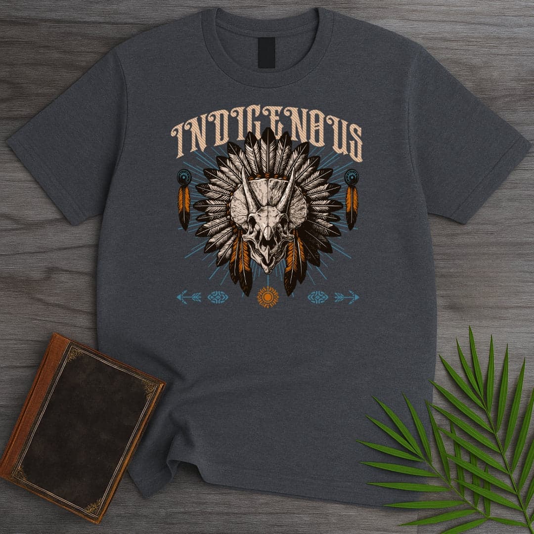 T-Shirt Dark Heather / S Indigenous Triceratops T-Shirt