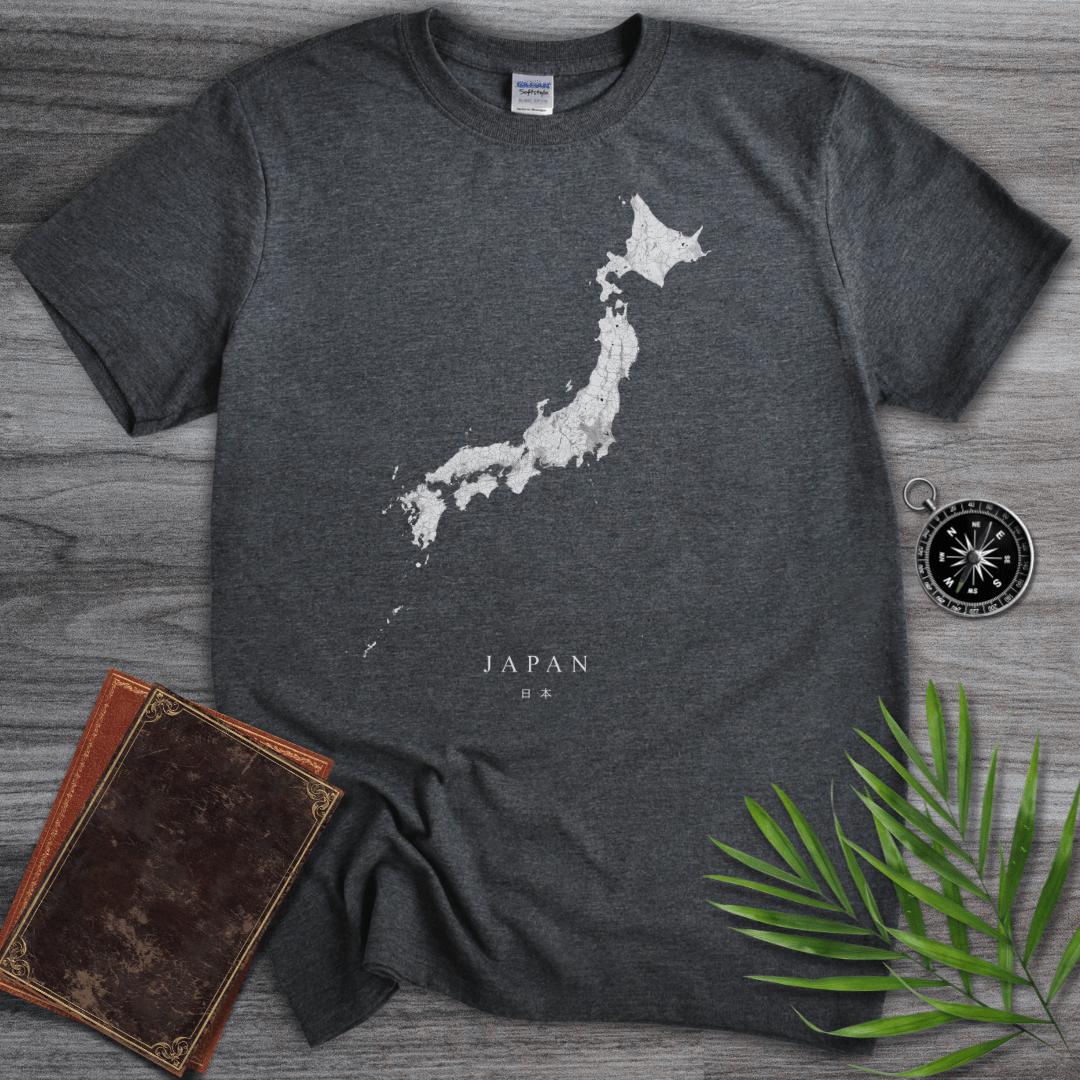 T-Shirt Dark Heather / S Japan Map T-Shirt