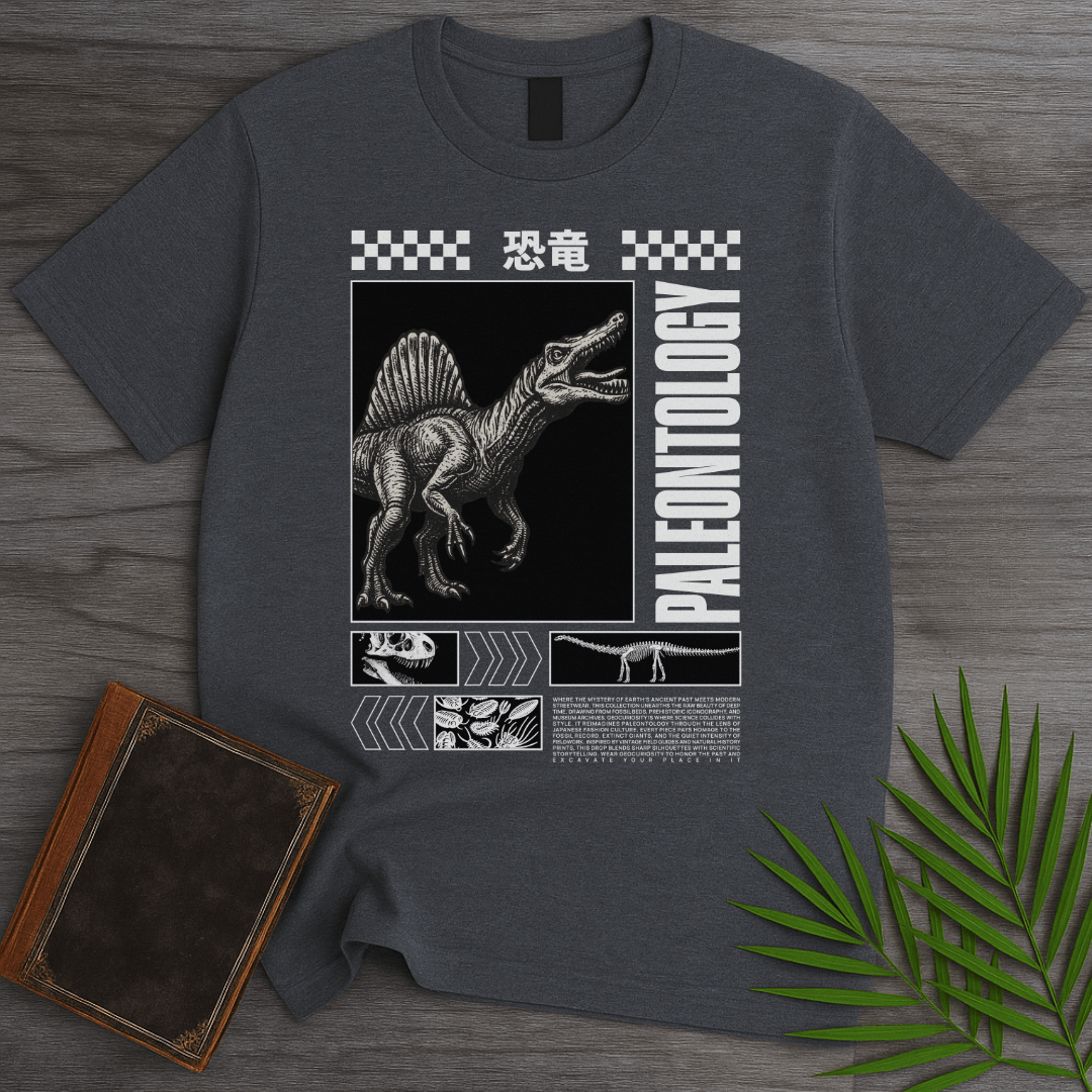 T-Shirt Dark Heather / S Japanese Paleontology Streetwear T-Shirt