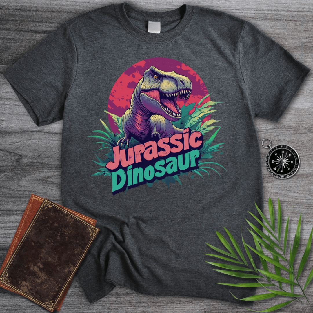 T-Shirt Dark Heather / S Jurassic Tyrannosaurus Rex Dinosaur T-Shirt