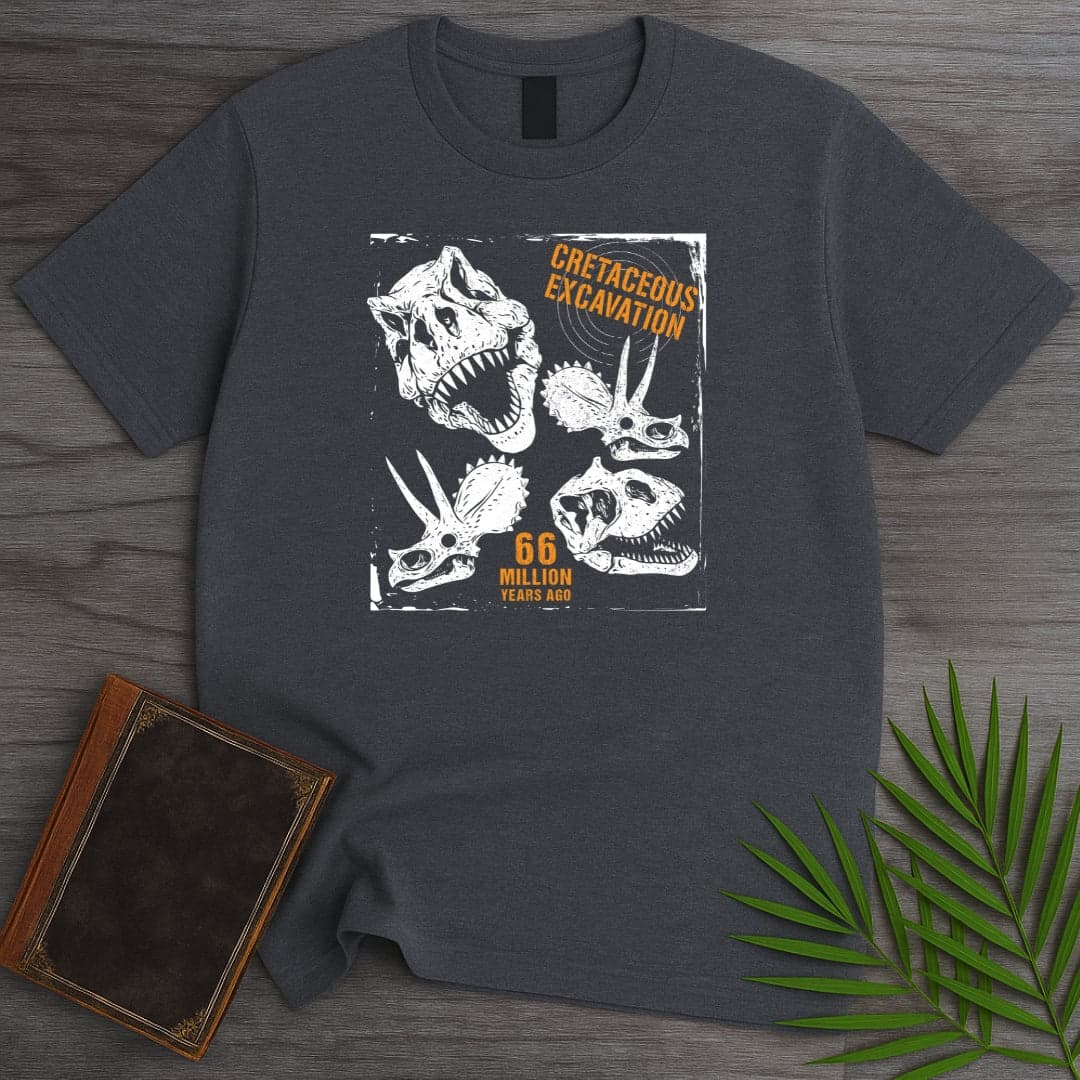 T-Shirt Dark Heather / S Late Cretaceous Excavation T-Shirt