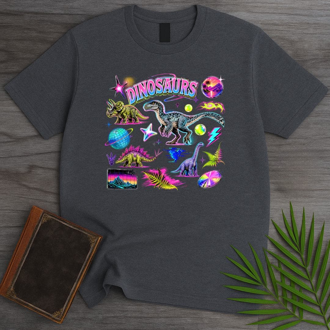 T-Shirt Dark Heather / S Maximalist Y2K Dinosaurs T-Shirt
