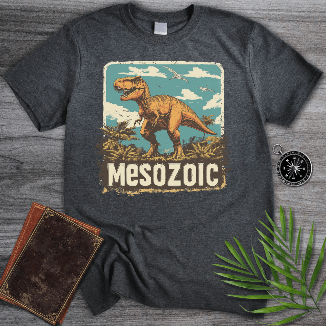 T-Shirt Dark Heather / S Mesozoic T-Rex 1990's Vintage T-Shirt