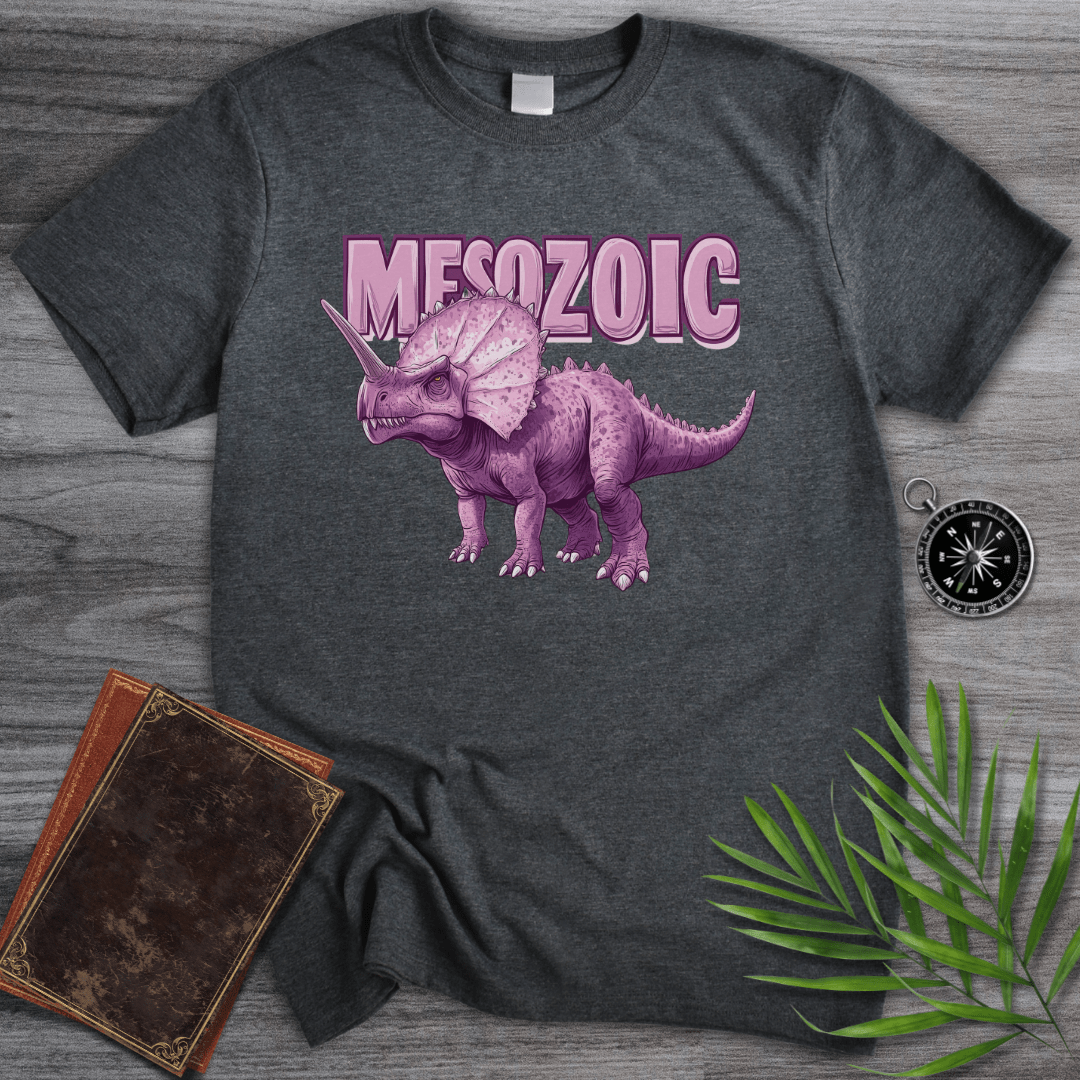 T-Shirt Dark Heather / S Mesozoic Triceratops Vintage T-Shirt