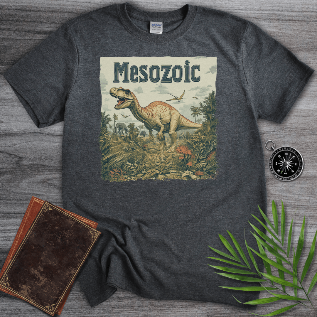 T-Shirt Dark Heather / S Mesozoic Tyrannosaur Graphic T-Shirt