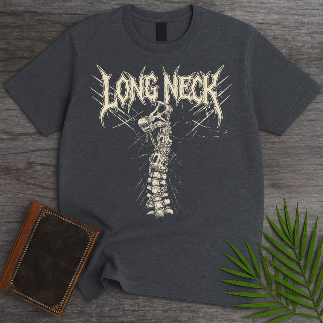 T-Shirt Dark Heather / S Metal Brachiosaurus & Chains T-Shirt