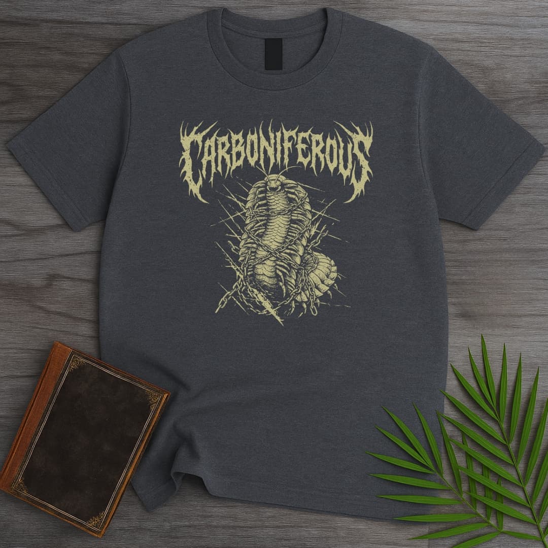 T-Shirt Dark Heather / S Metal Carboniferous and Chains T-Shirt