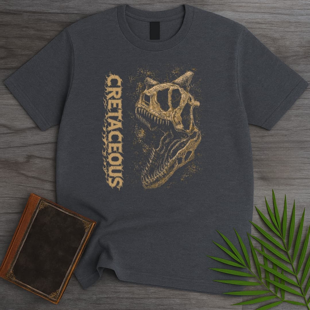 T-Shirt Dark Heather / S Metal Cretaceous Carnotaurus T-Shirt