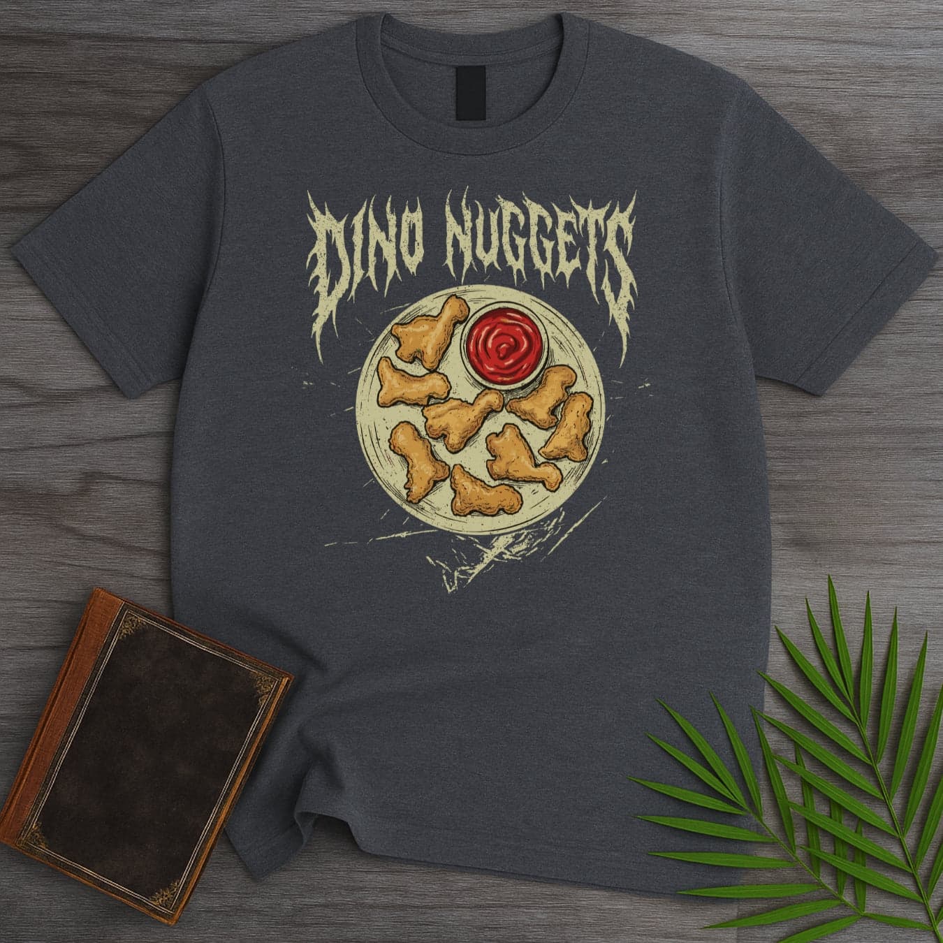 T-Shirt Dark Heather / S Metal Dino Nuggets T-Shirt