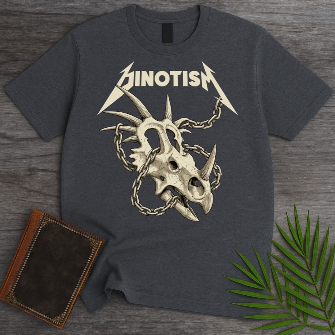 T-Shirt Dark Heather / S Metal Styracosaurus Dinotism T-Shirt