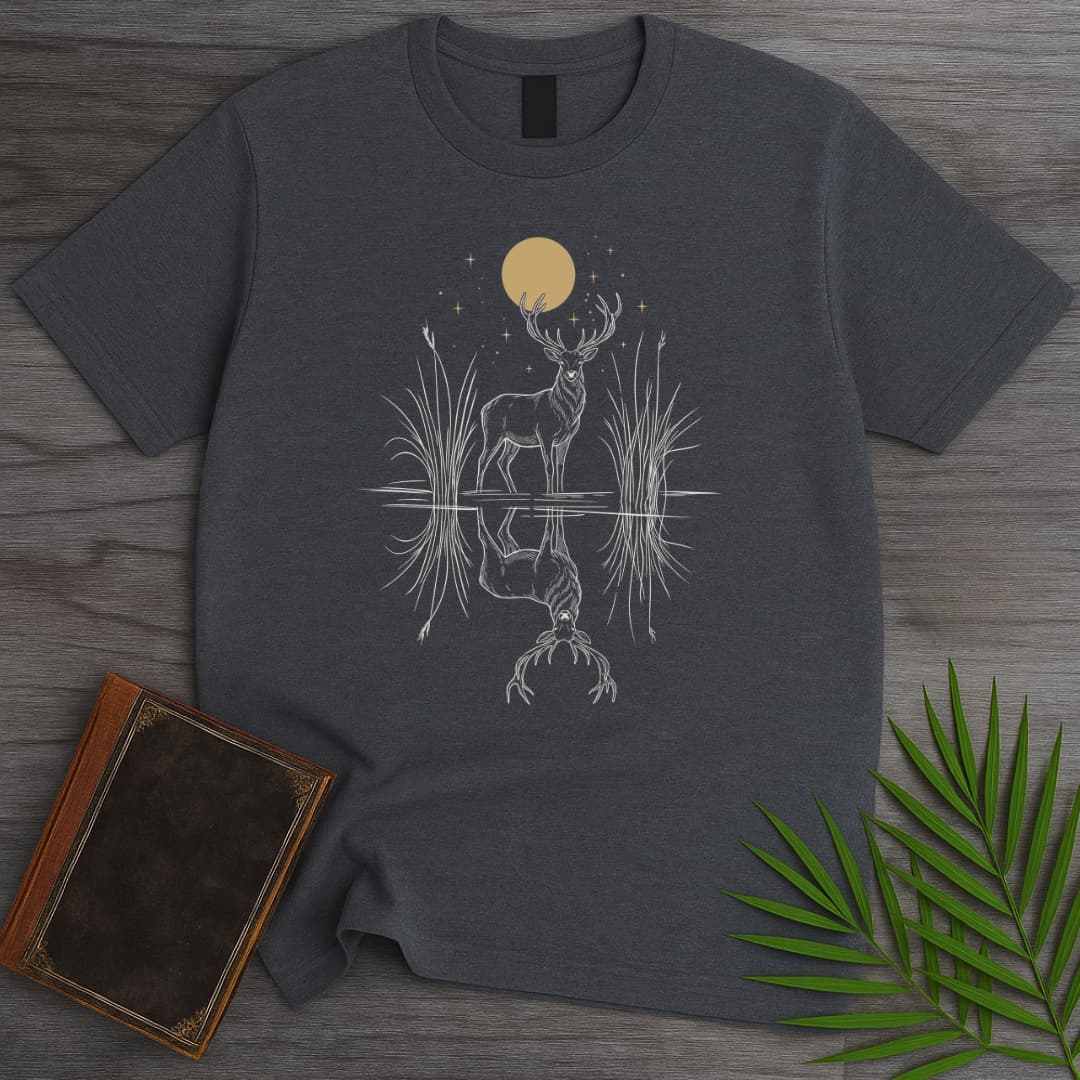 T-Shirt Dark Heather / S Midnight Mirror Stag T-Shirt