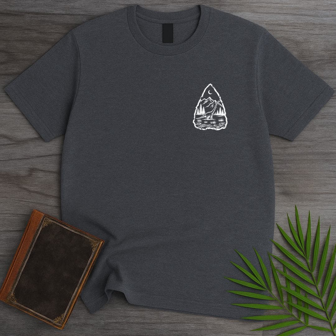 T-Shirt Dark Heather / S Minimalist Nature Sauropod Moon T-Shirt