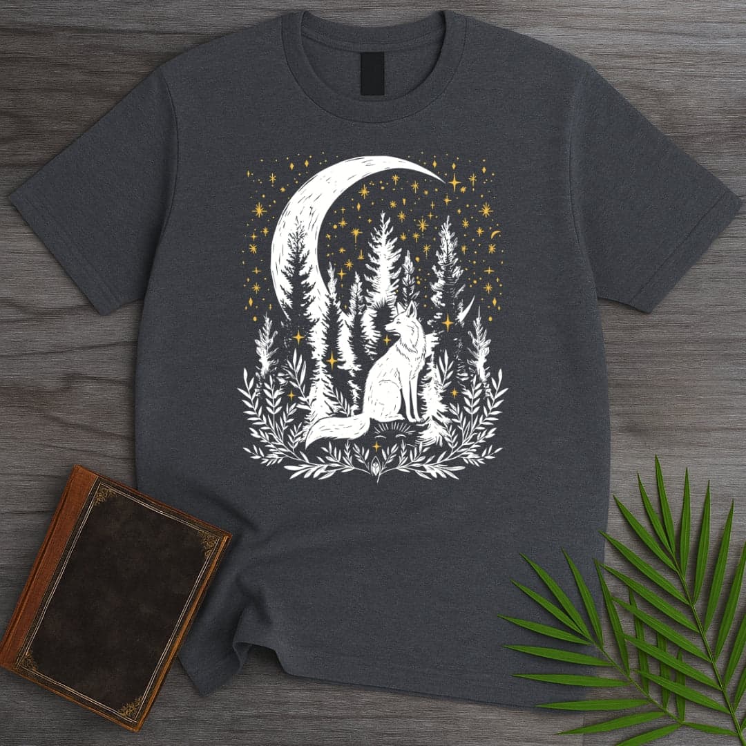T-Shirt Dark Heather / S Moon Fox Spirit T-Shirt