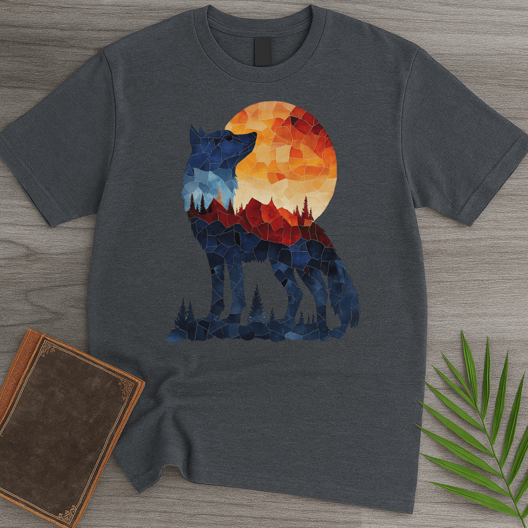 T-Shirt Dark Heather / S Mosaic Silhouette Dire Wolf T-Shirt