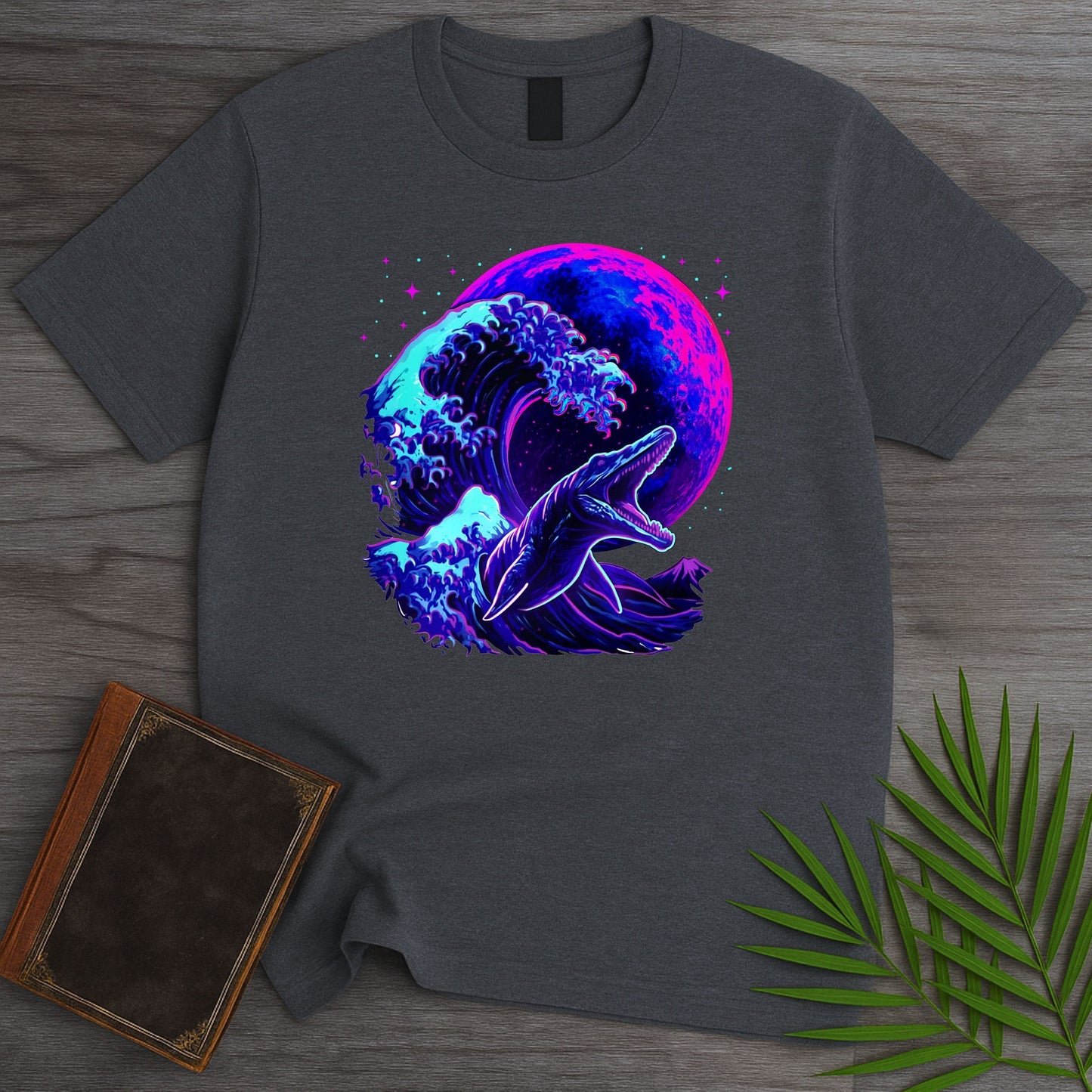 T-Shirt Dark Heather / S Mosasaur Cybermoon Wave T-Shirt