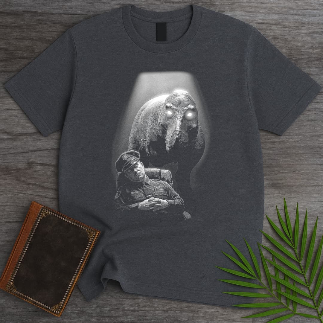T-Shirt Dark Heather / S Museum Night Guard Horror T-Shirt
