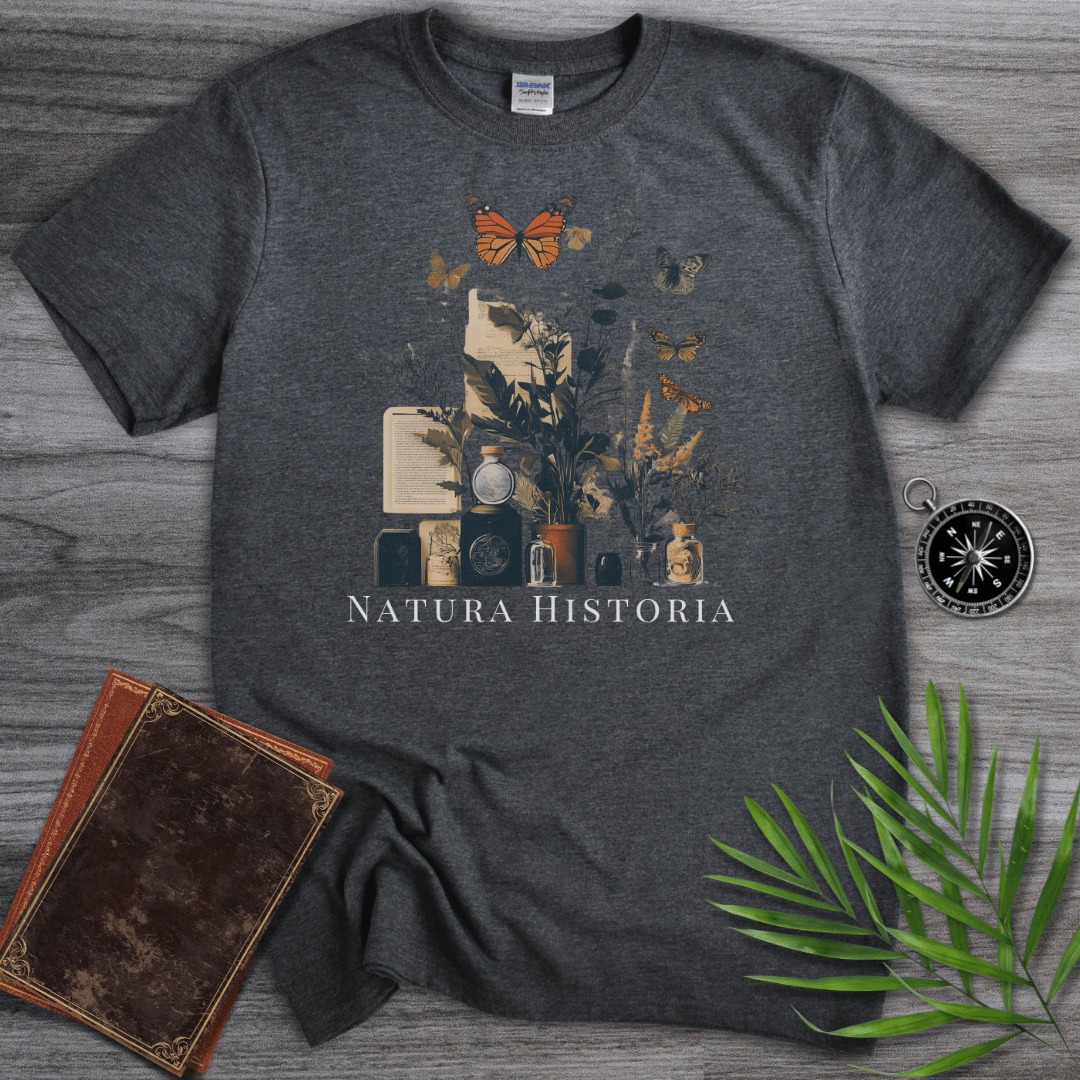 T-Shirt Dark Heather / S Natura Historia Butterfly & Nature T-Shirt