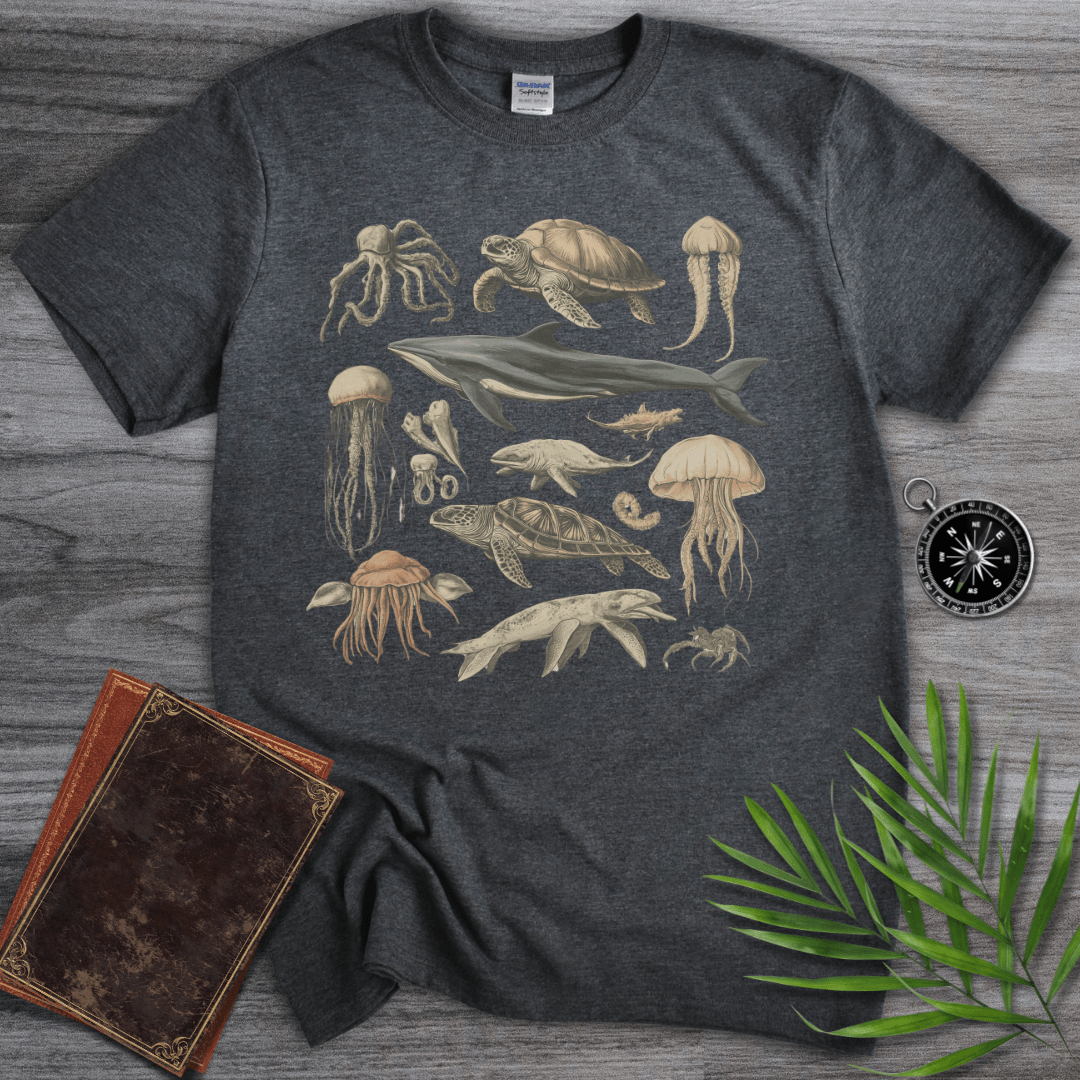 T-Shirt Dark Heather / S Natural History Creatures of the Ocean T-Shirt