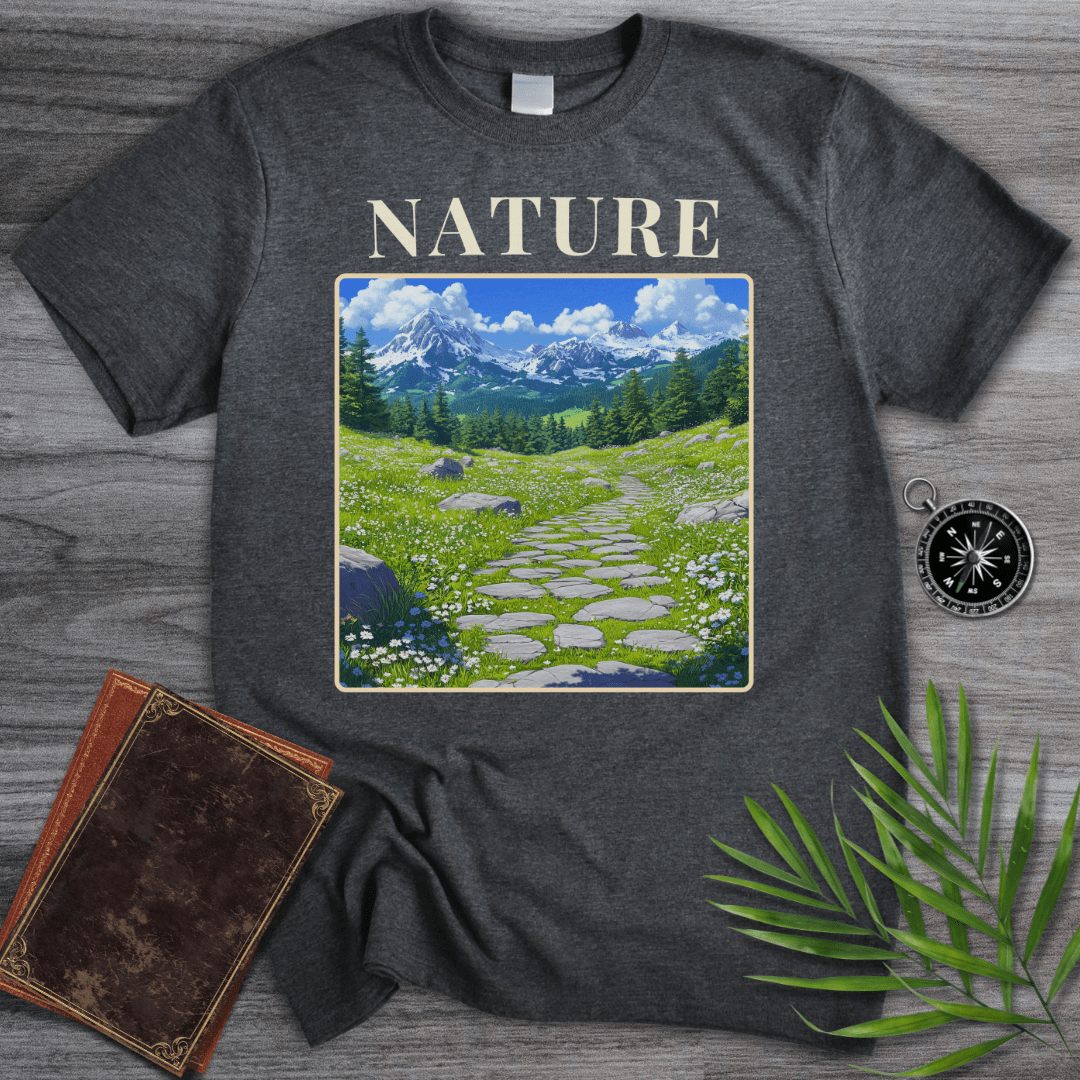 T-Shirt Dark Heather / S Nature Mountain Valley T-Shirt