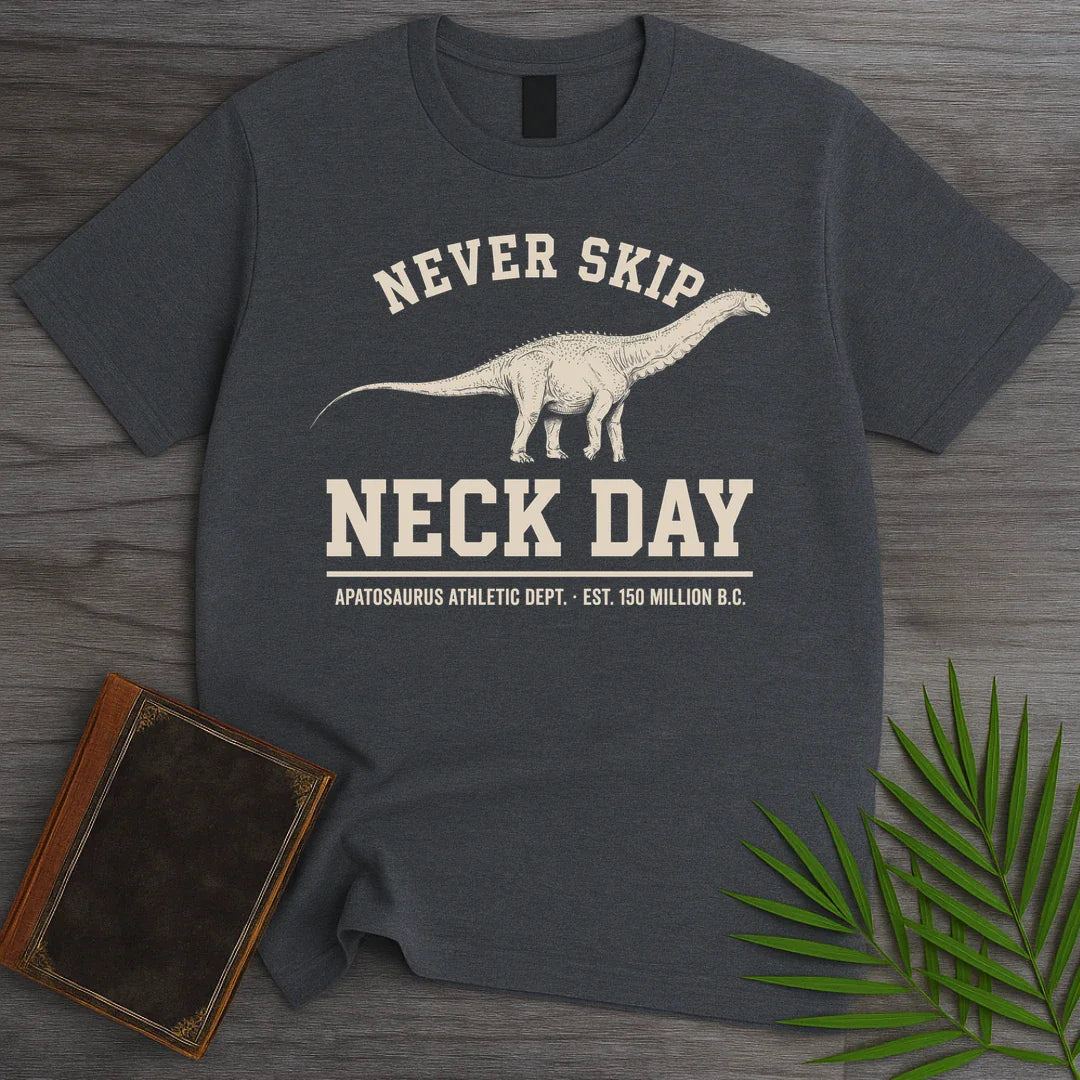 T-Shirt Dark Heather / S Neck Day Apatosaurus T-Shirt