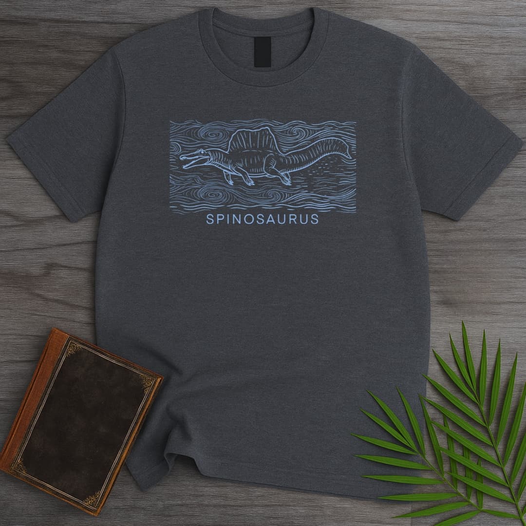 T-Shirt Dark Heather / S Night Sail Spinosaurus T-Shirt