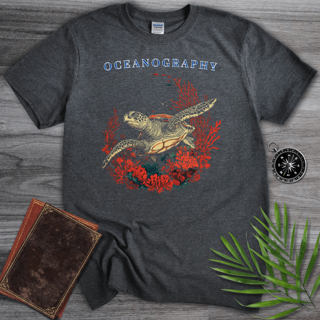 T-Shirt Dark Heather / S Oceanography Coral Turtle T-Shirt