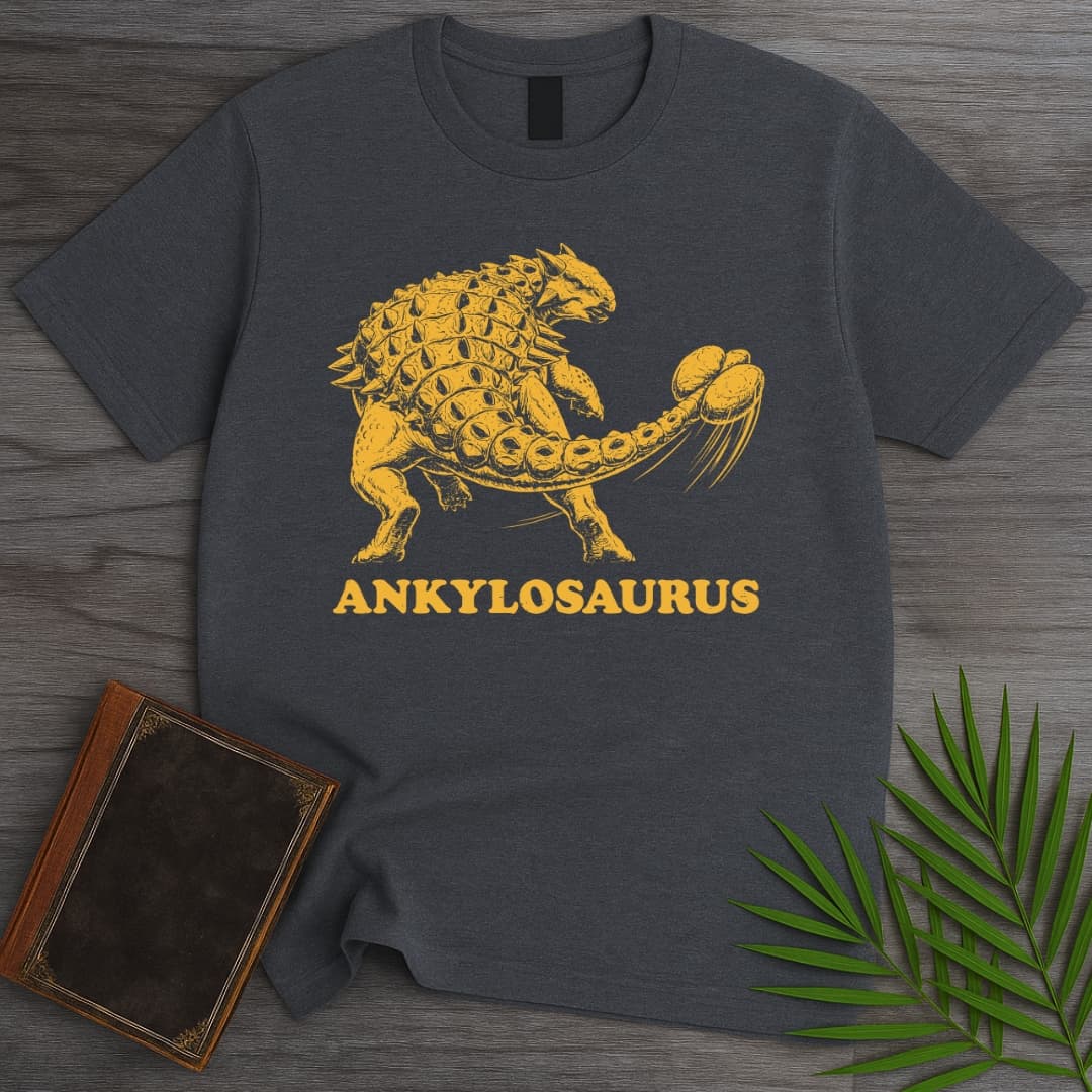 T-Shirt Dark Heather / S Old School Ankylosaurus T-Shirt