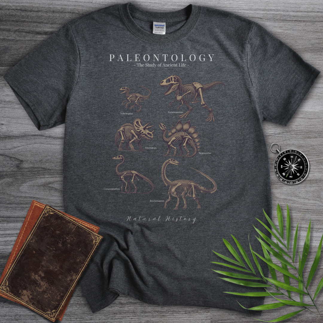 T-Shirt Dark Heather / S Paleontology Fossil Education T-Shirt