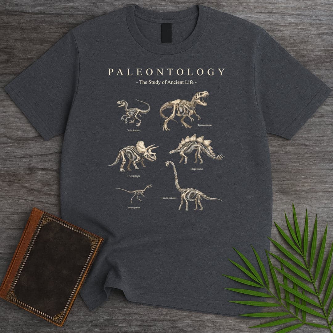 T-Shirt Dark Heather / S Paleontology Fossil Museum T-Shirt