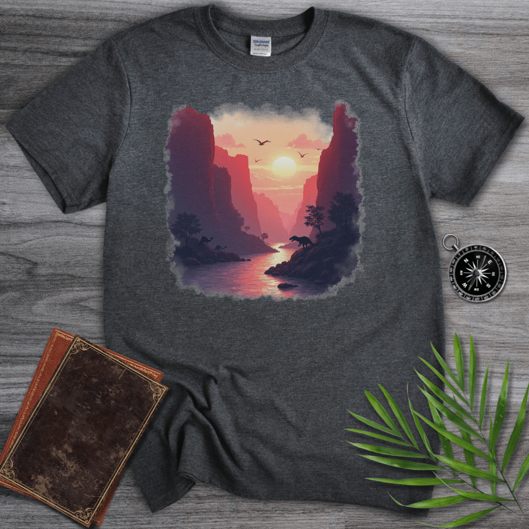 T-Shirt Dark Heather / S Prehistoric Geologic Valley Graphic T-Shirt