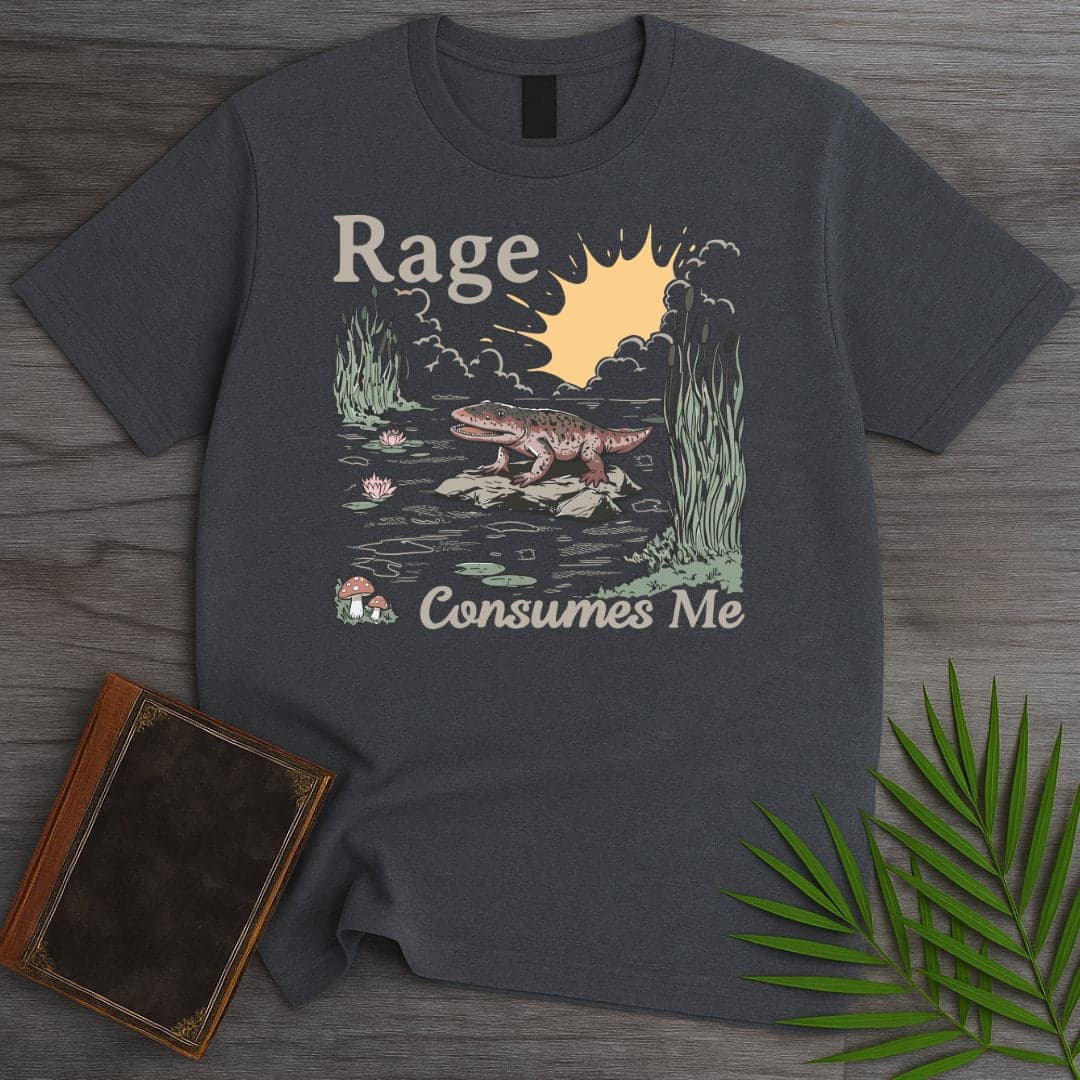 T-Shirt Dark Heather / S Rage Consumes Me Hynerpeton T-Shirt