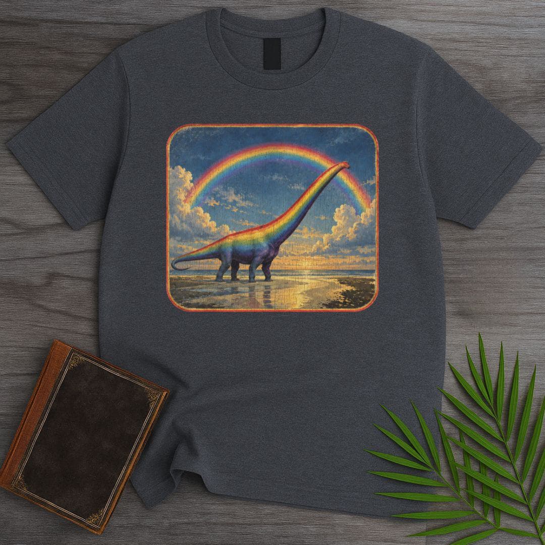 T-Shirt Dark Heather / S Rainbow Sauropod T-Shirt