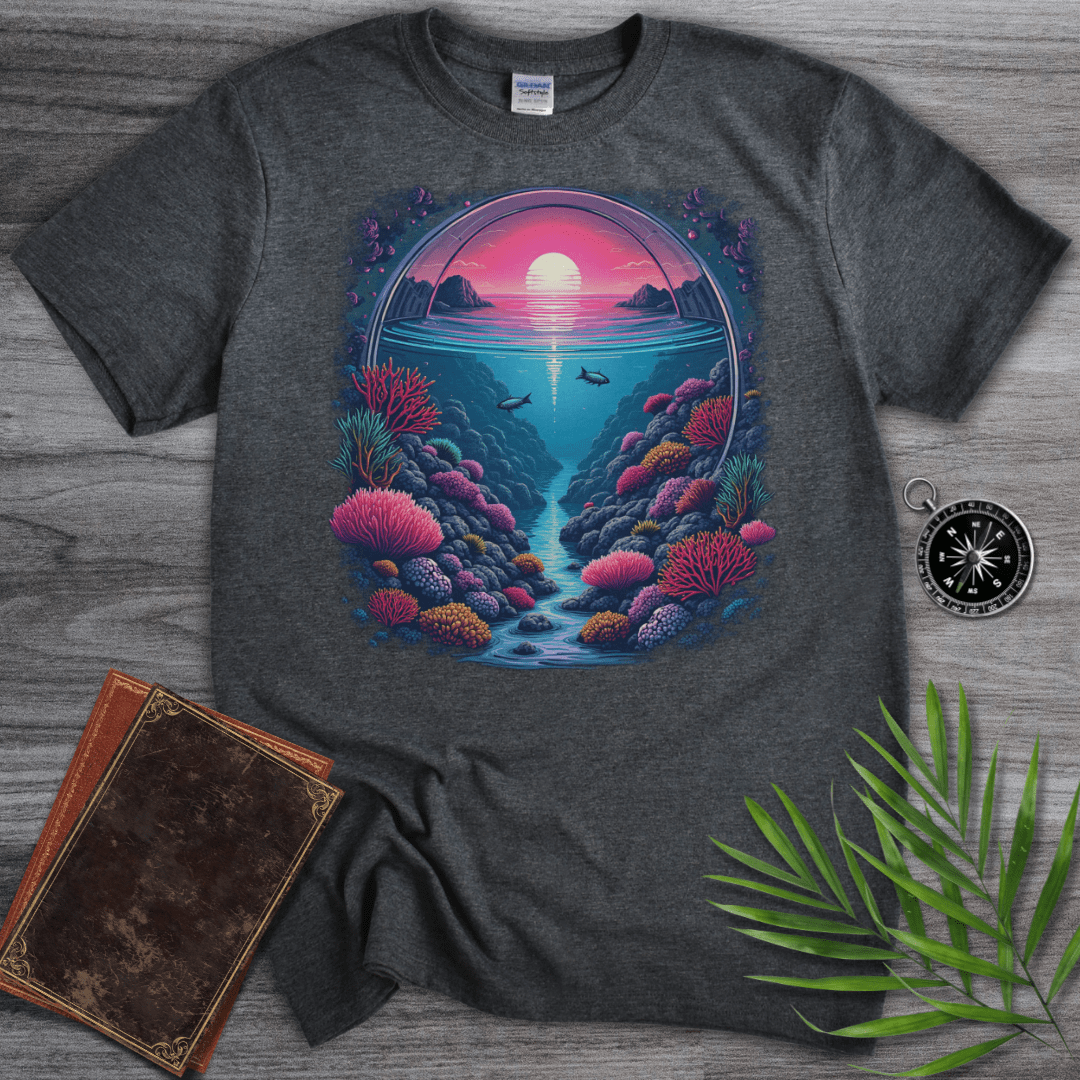 T-Shirt Dark Heather / S Retro Coral Ocean Environment T-Shirt