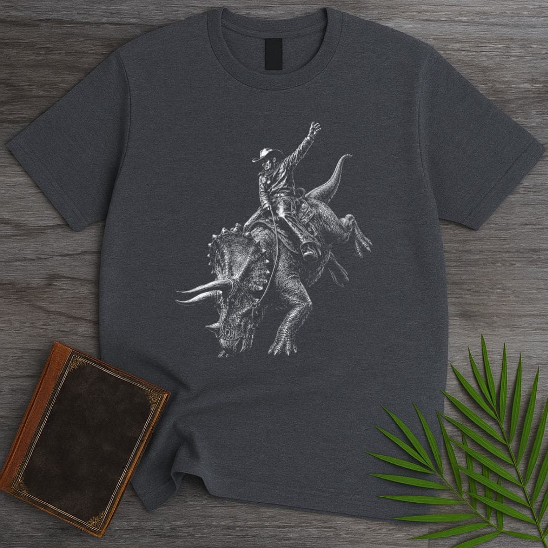 T-Shirt Dark Heather / S Ride'em Ceratops Boy! T-Shirt