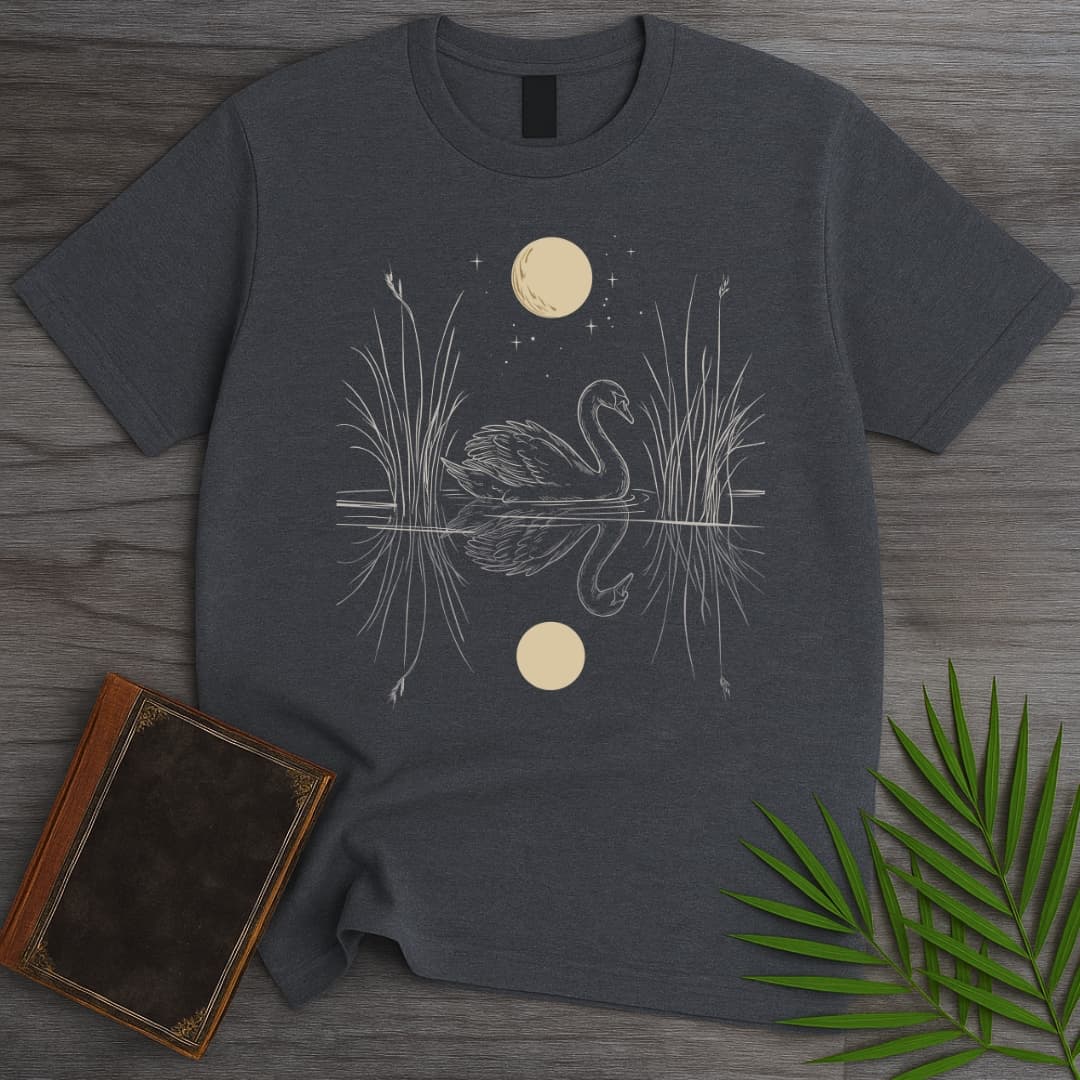 T-Shirt Dark Heather / S Silver Glide Swan T-Shirt