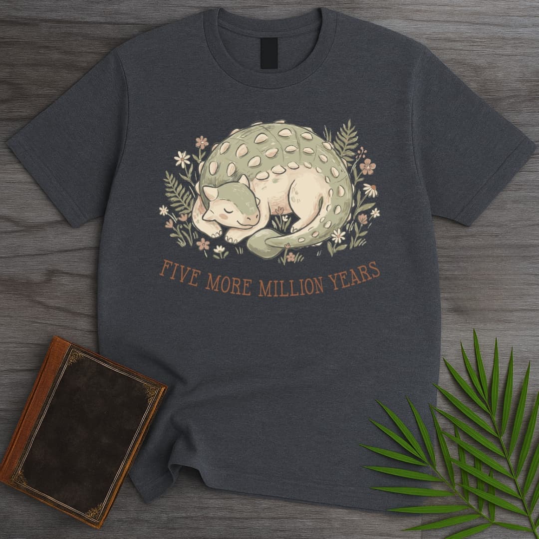 T-Shirt Dark Heather / S Slumbering Ankylosaur T-Shirt