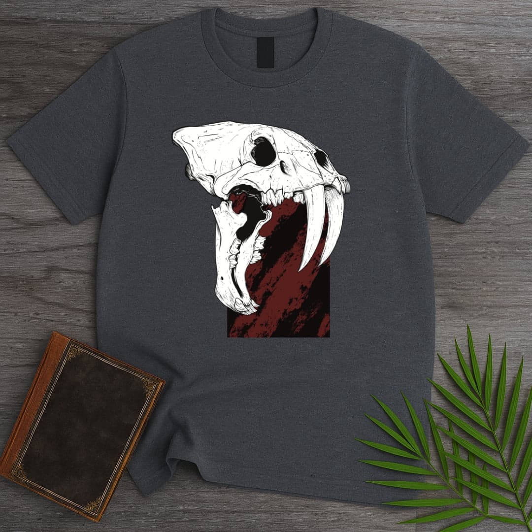 T-Shirt Dark Heather / S Smilodon fatalis "not a tiger" T-Shirt (farkas.art)