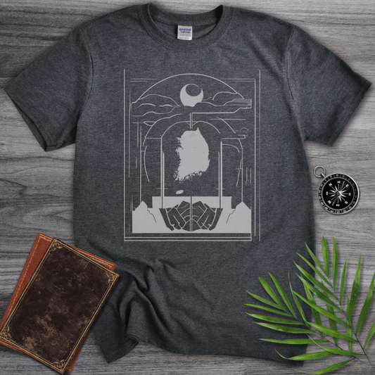 T-Shirt Dark Heather / S South Korea Moon & Map T-Shirt