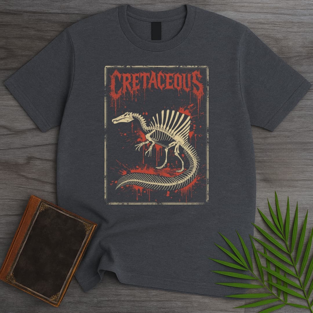T-Shirt Dark Heather / S Spinosaurus Cretaceous Horror T-Shirt