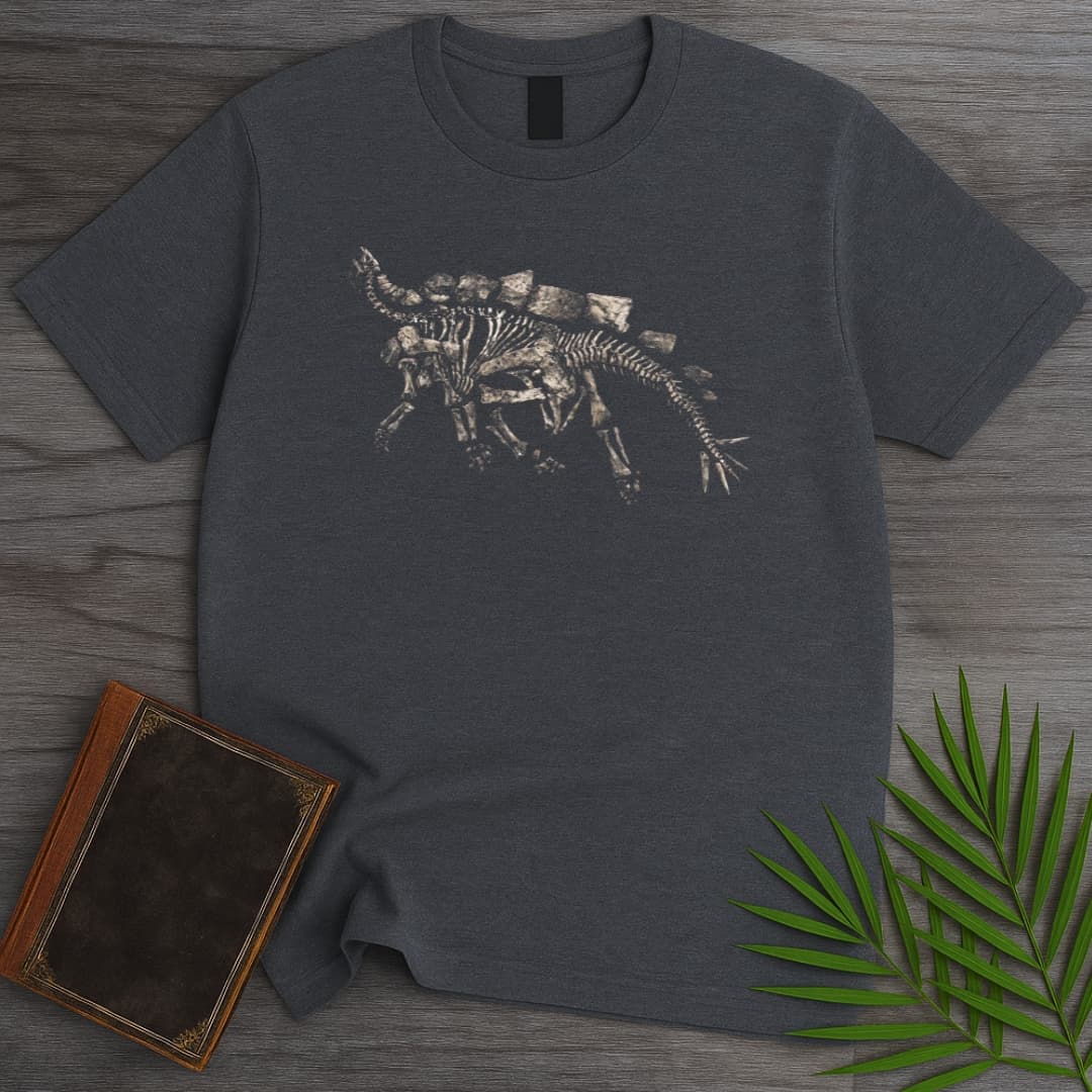 T-Shirt Dark Heather / S Stegosaurus Dust & Bone T-Shirt